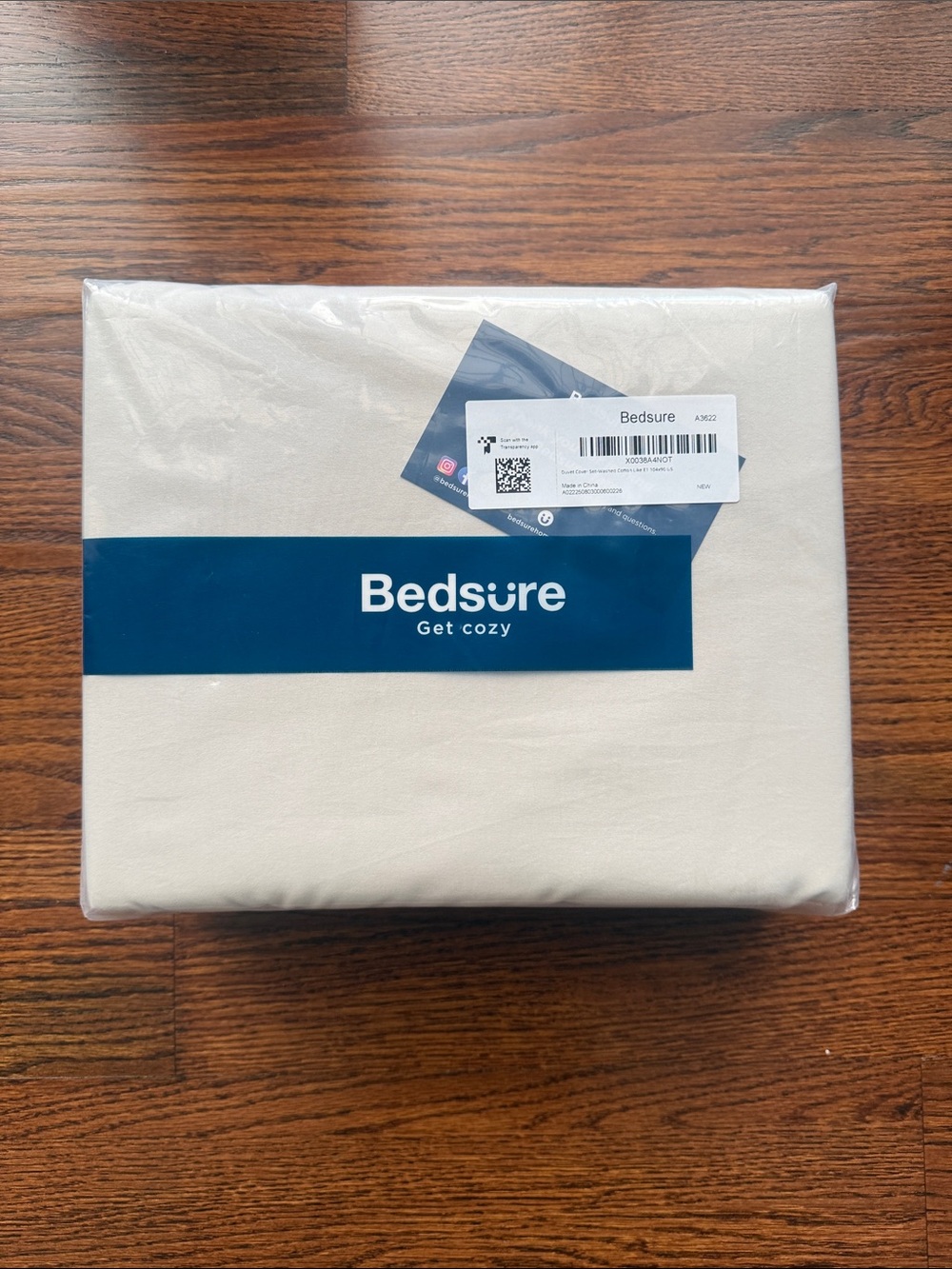 NWT King Size Cream Cotton Duvet Cover Set - Soft & Breathable